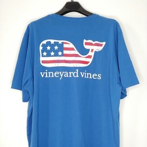 Vineyard Vines Men’s Blue American Whale T-Shirt
